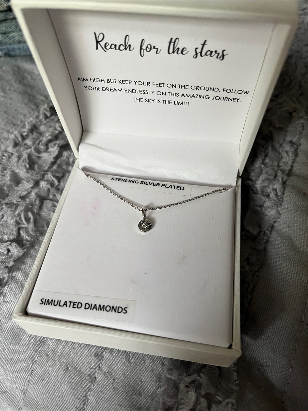 Minimalist Sterling Silver Plated Star Necklace
